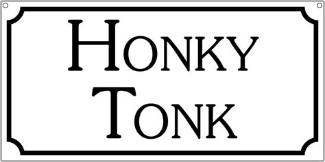 Honky Tonk, Aluminum Vintage Bar Club Tavern Carnival Saloon 